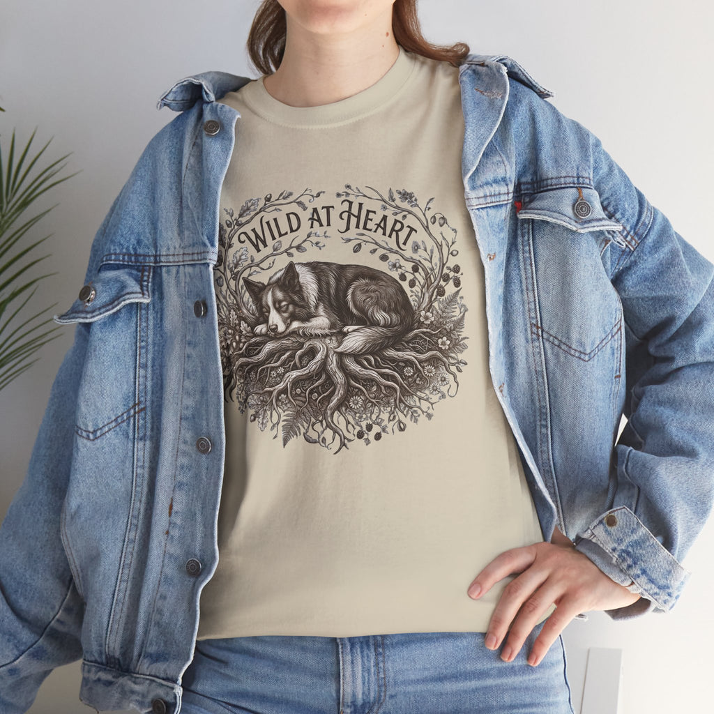 Wild at Heart  T‑Shirt —Border Collie Graphic Tee