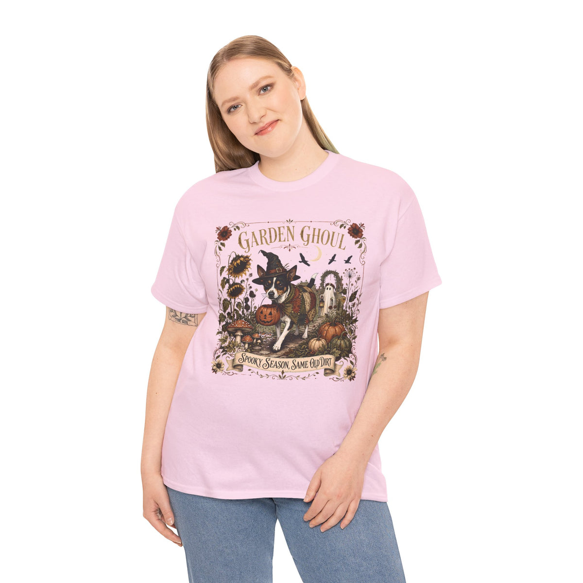 Garden Ghoul Spooky Season Same Old Dirt Unisex T-Shirt Rat Terrier