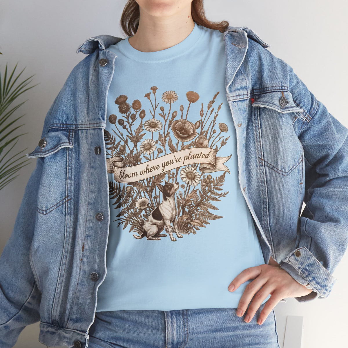 ‘Bloom Where You’re Planted’ Floral T‑Shirt