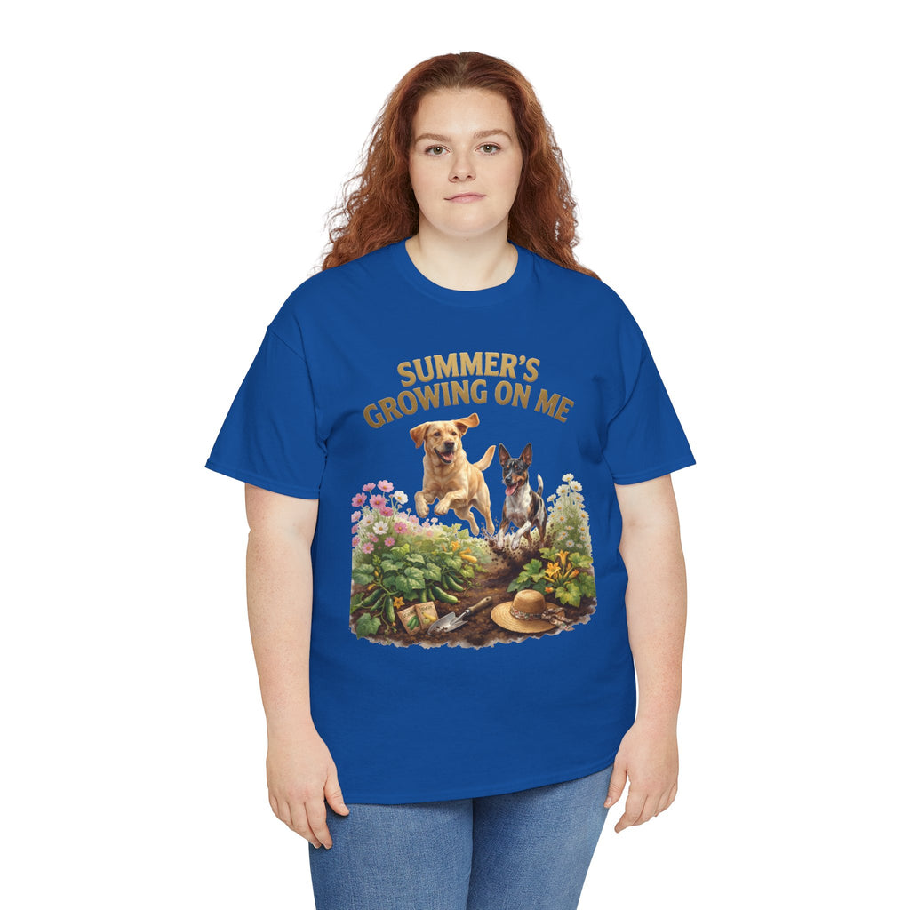 Summer's Growing on Me Yellow Lab & Rat Terrier Unisex T-Shirt