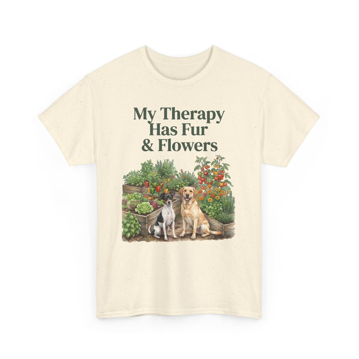 My Therapy Has Fur & Flowers Unisex T-Shirt