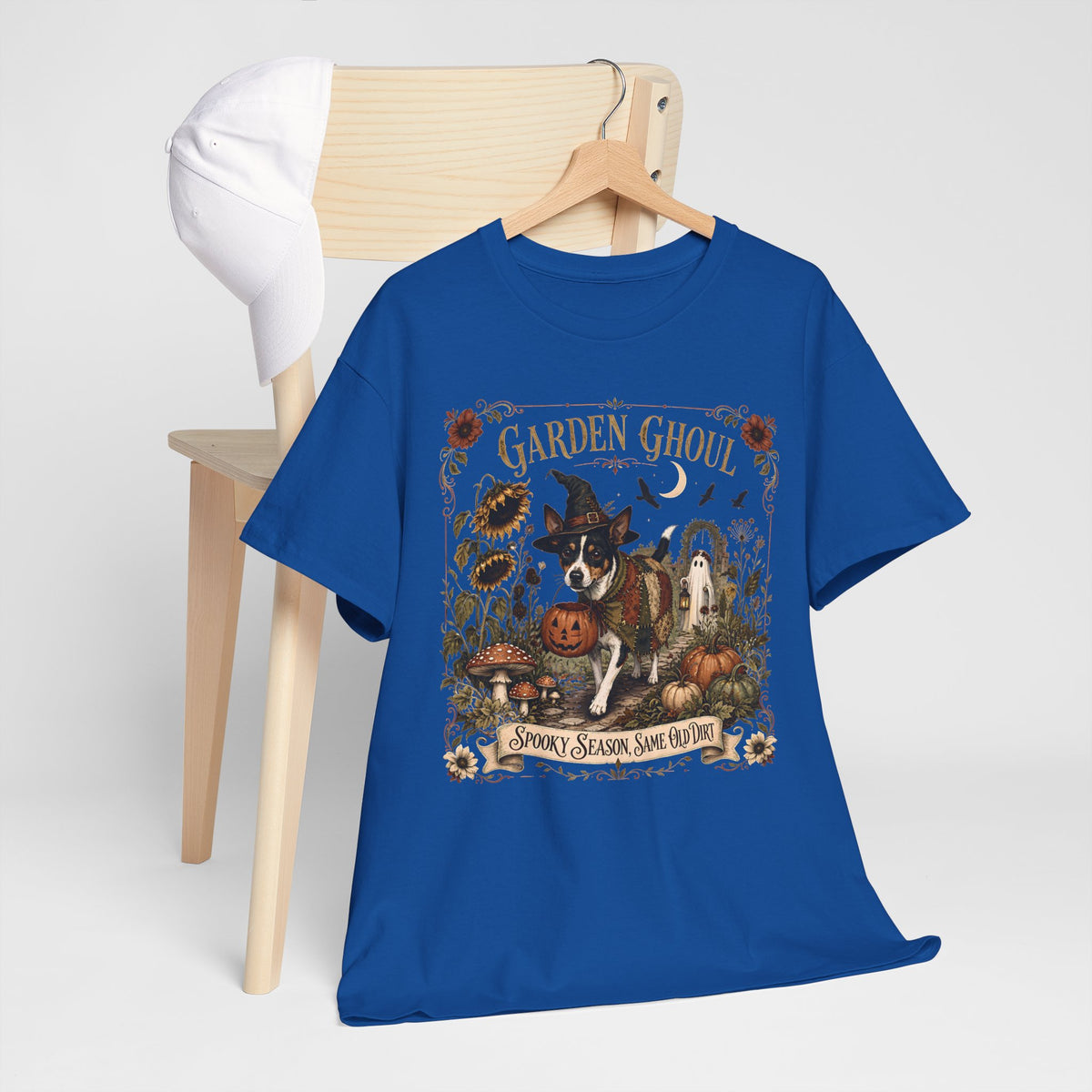 Garden Ghoul Spooky Season Same Old Dirt Unisex T-Shirt Rat Terrier