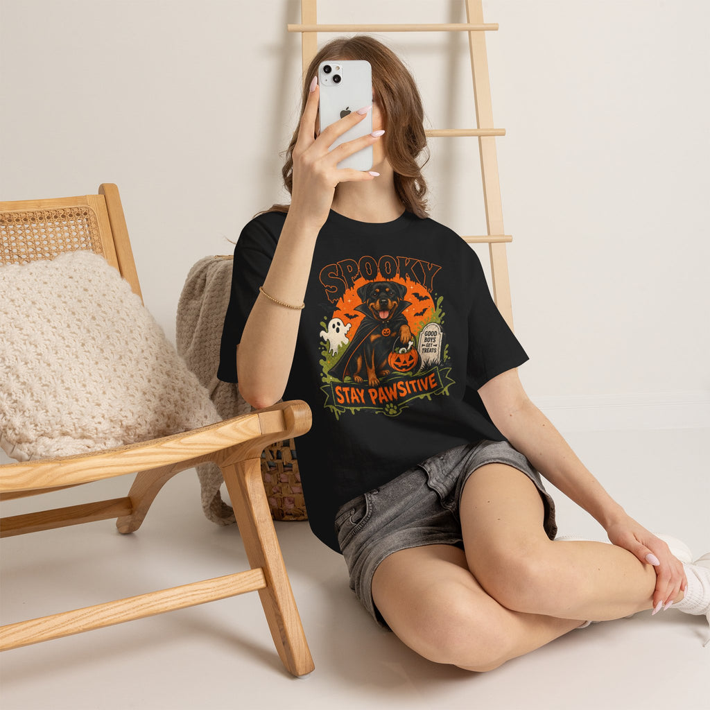Spooky Stay Pawsitive Unisex T-Shirt