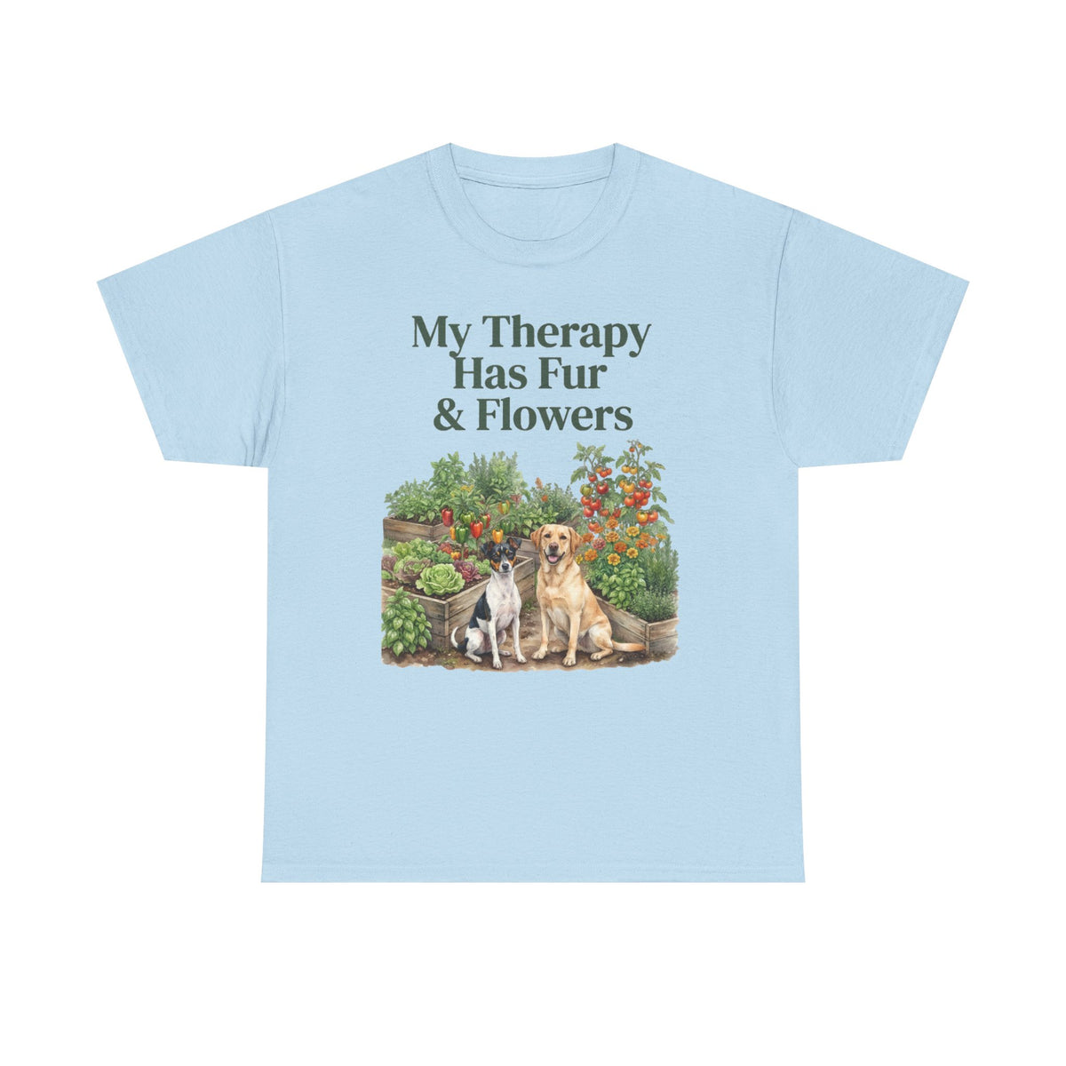 My Therapy Has Fur & Flowers Unisex T-Shirt