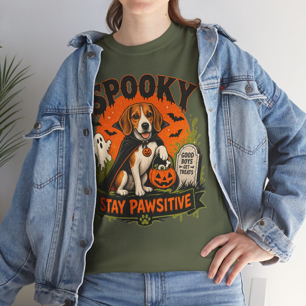 Spooky Stay Pawsitive Unisex T-Shirt