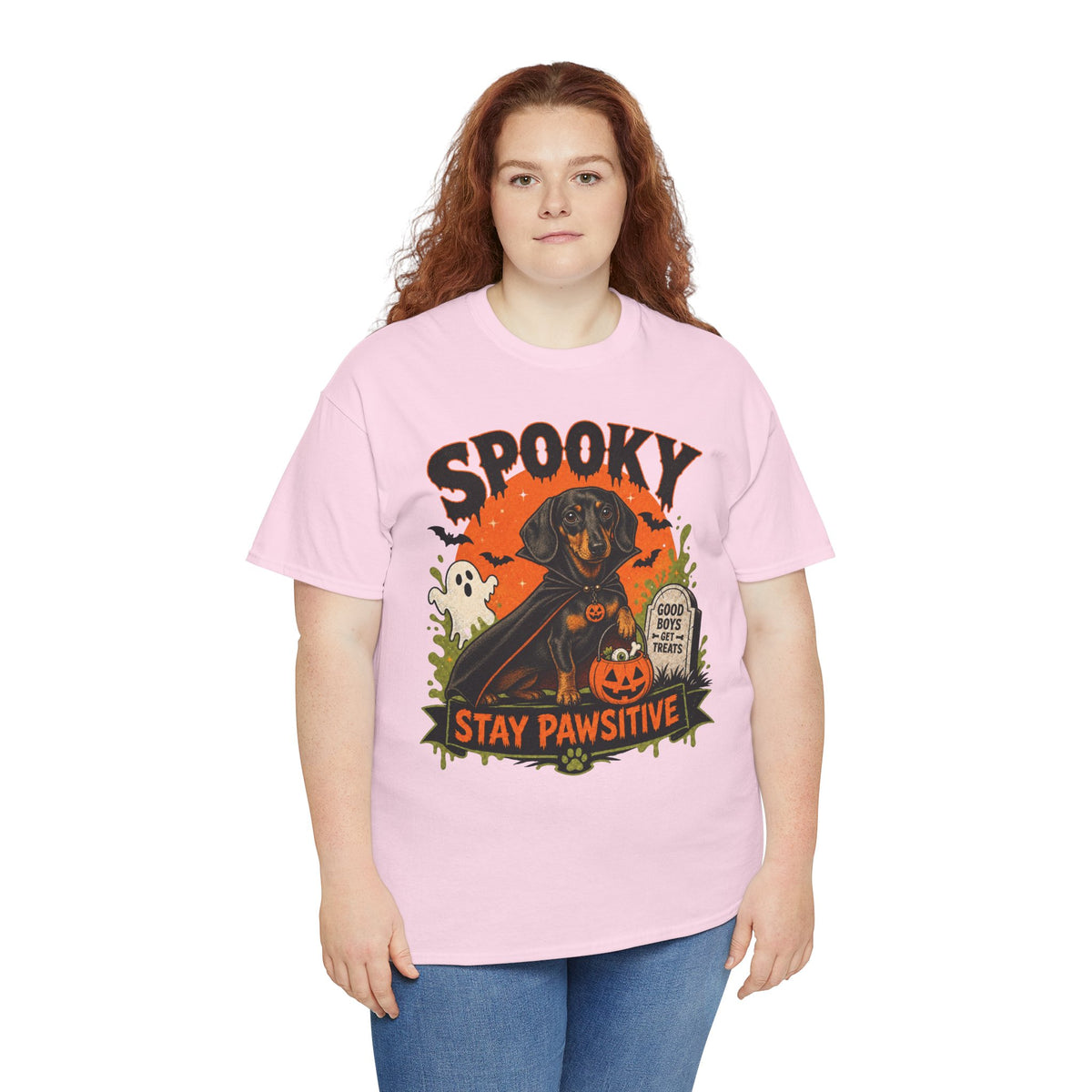 Spooky Stay Pawsitive Unisex T-Shirt