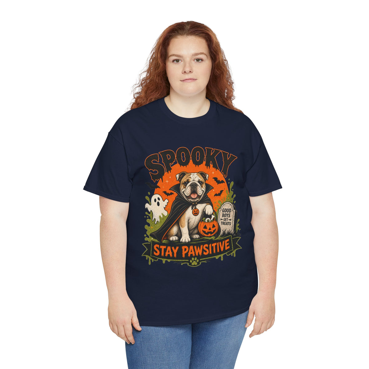 Spooky Stay Pawsitive Unisex T-Shirt