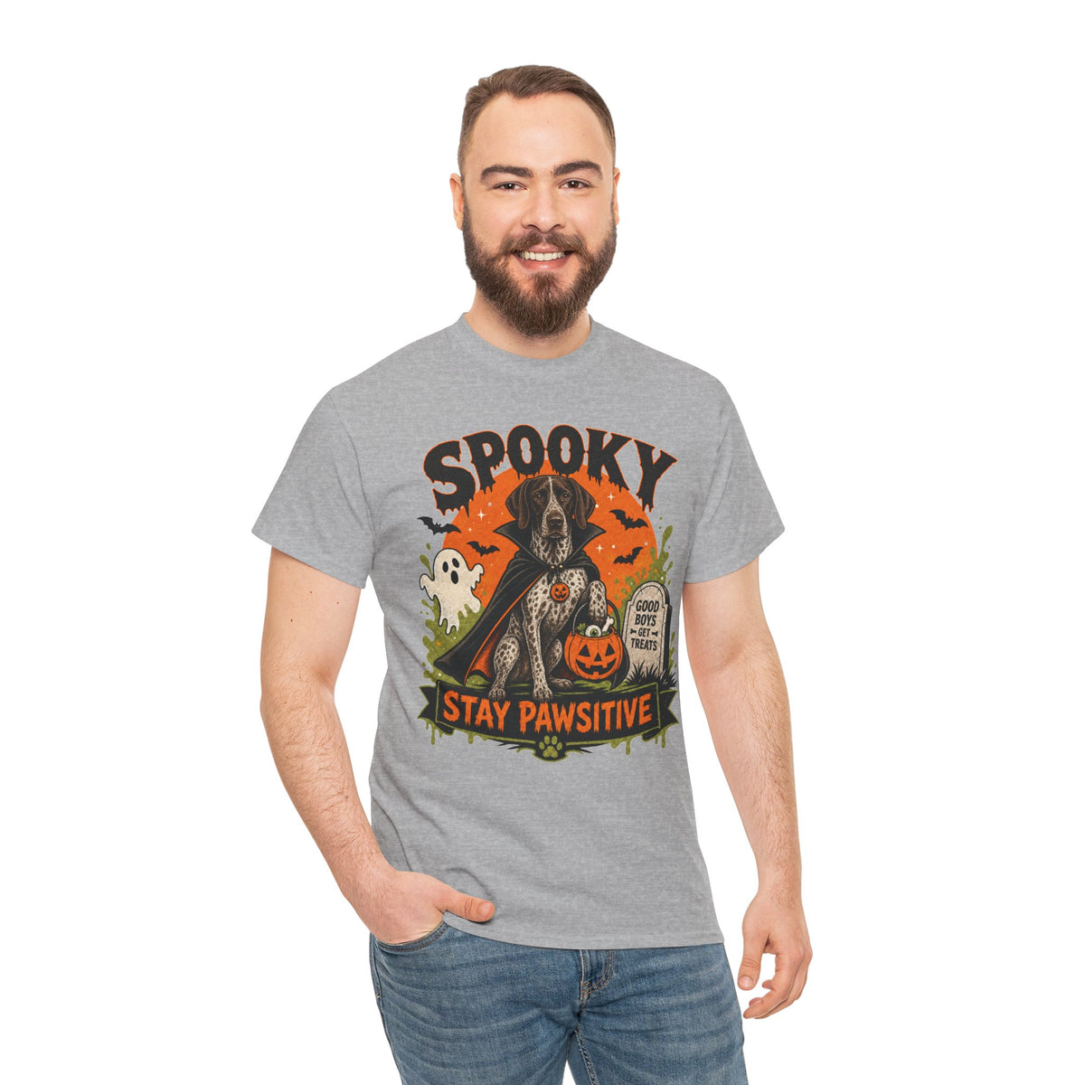 Spooky Stay Pawsitive Unisex T-Shirt