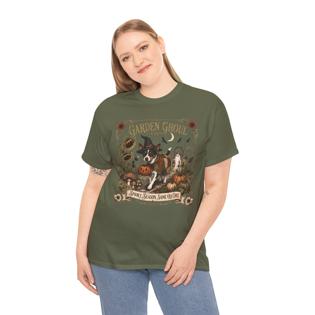 Garden Ghoul Spooky Season Same Old Dirt Unisex T-Shirt Rat Terrier