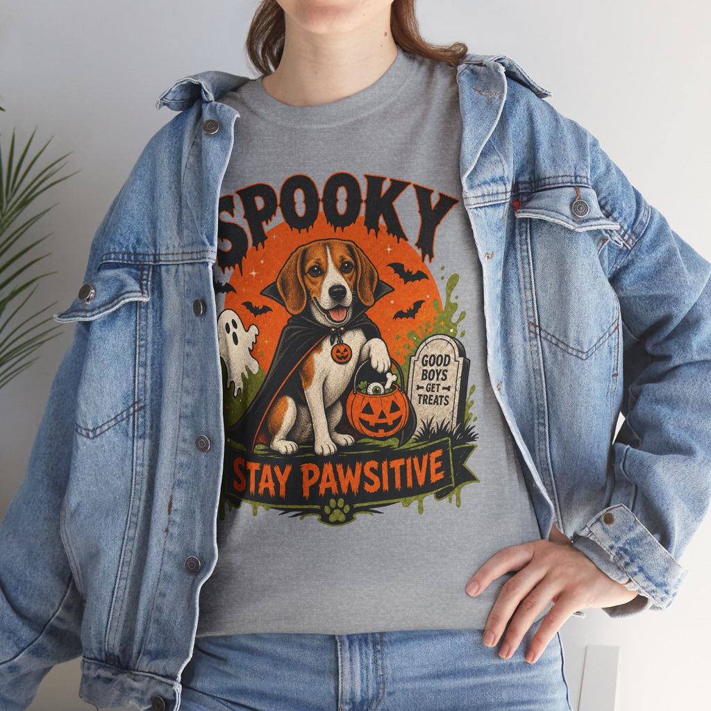 Spooky Stay Pawsitive Unisex T-Shirt
