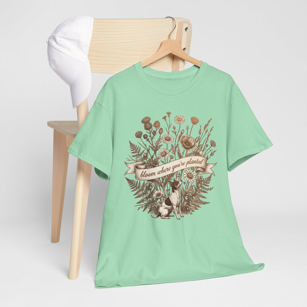 ‘Bloom Where You’re Planted’ Floral T‑Shirt