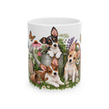 Rat Terrier Garden Ceramic Mug – Cute Puppies, Flowers & Watering Can (11oz)