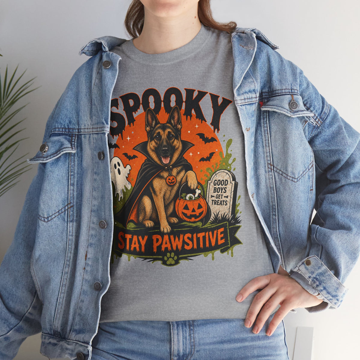 Spooky Stay Pawsitive Unisex T-Shirt