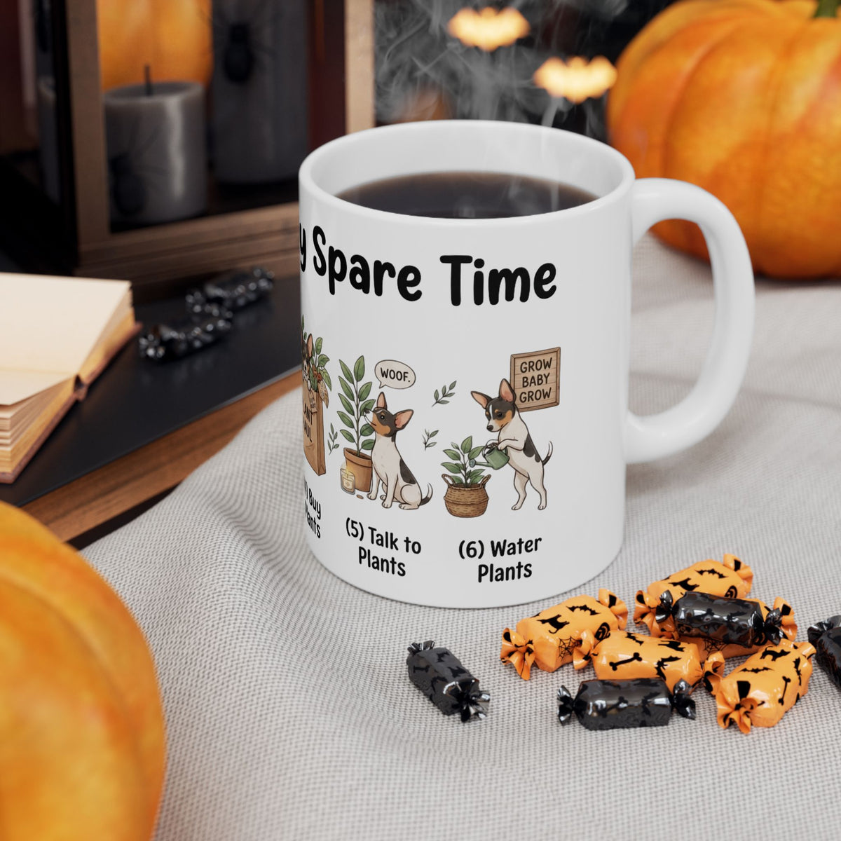 Plant Mom Morning Mug — Funny 'What I Do In My Spare Time' Gardening Ceramic Coffee Cup 11oz