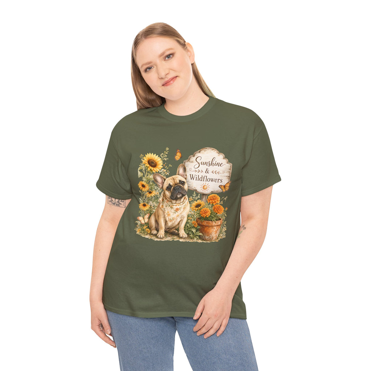 Sunshine & Wildflowers French Bulldog T-Shirt
