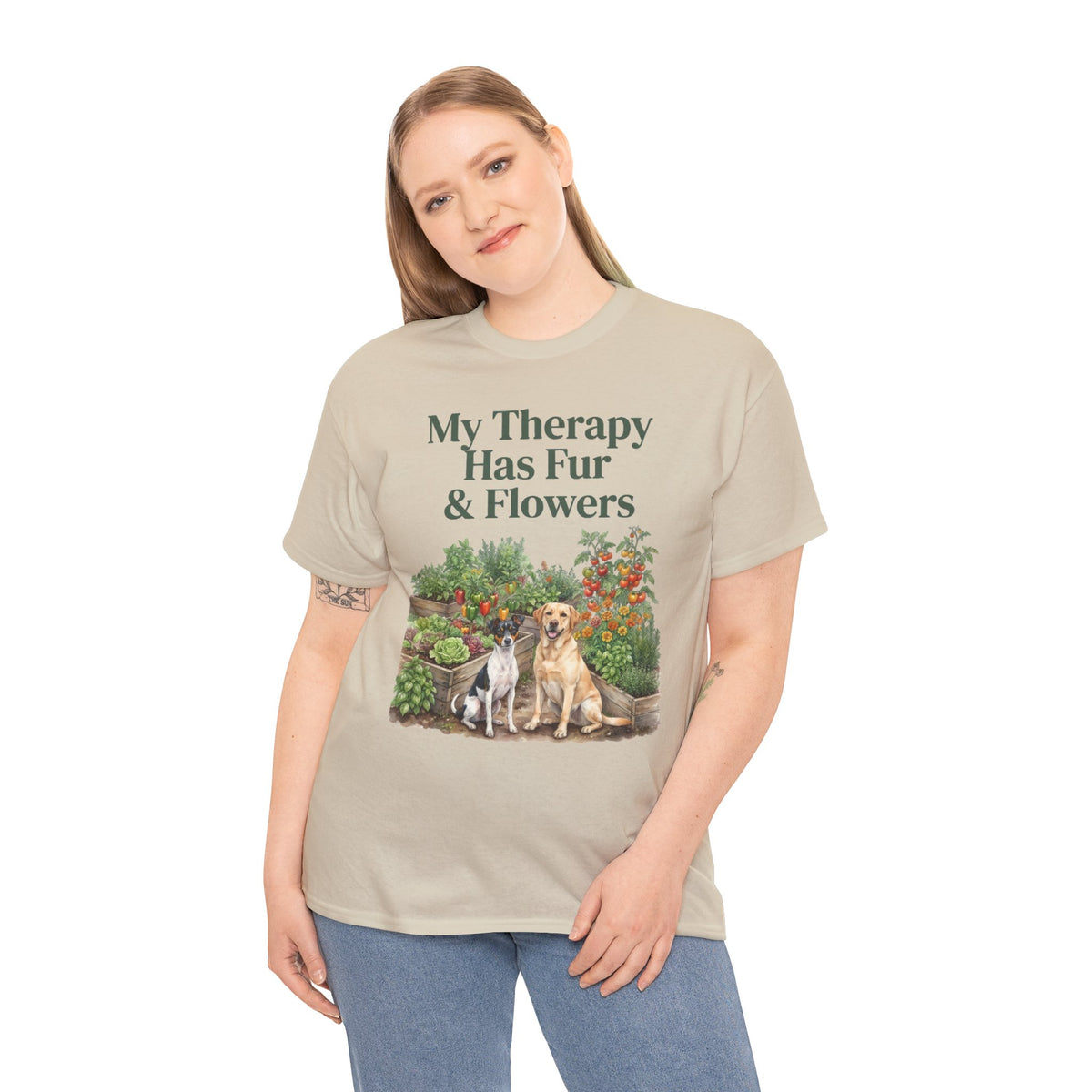 My Therapy Has Fur & Flowers Unisex T-Shirt