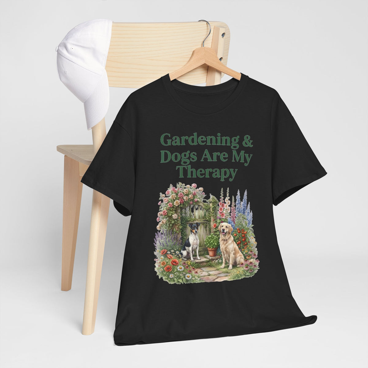 Gardening & Dogs Are My Therapy Unisex T-Shirt
