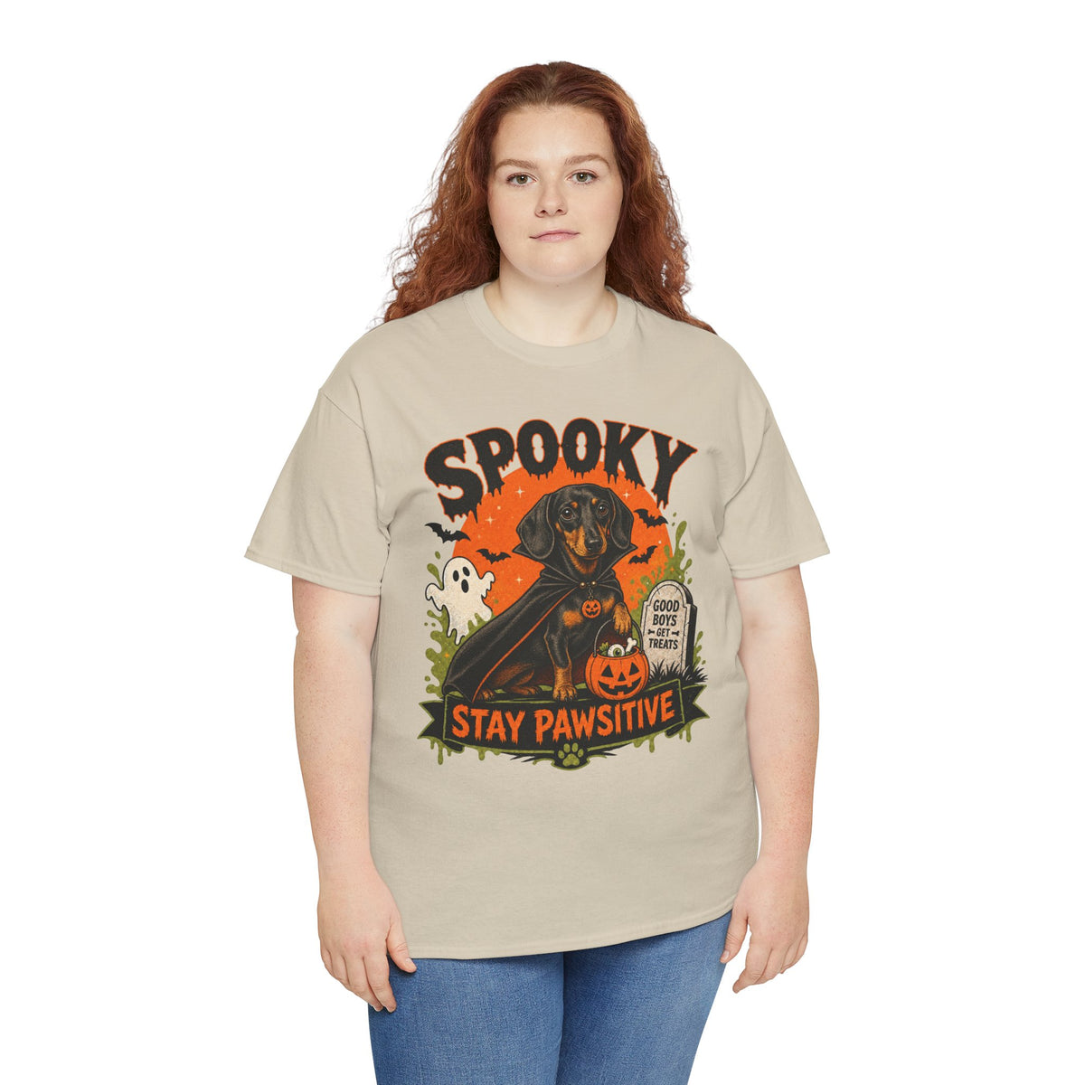 Spooky Stay Pawsitive Unisex T-Shirt