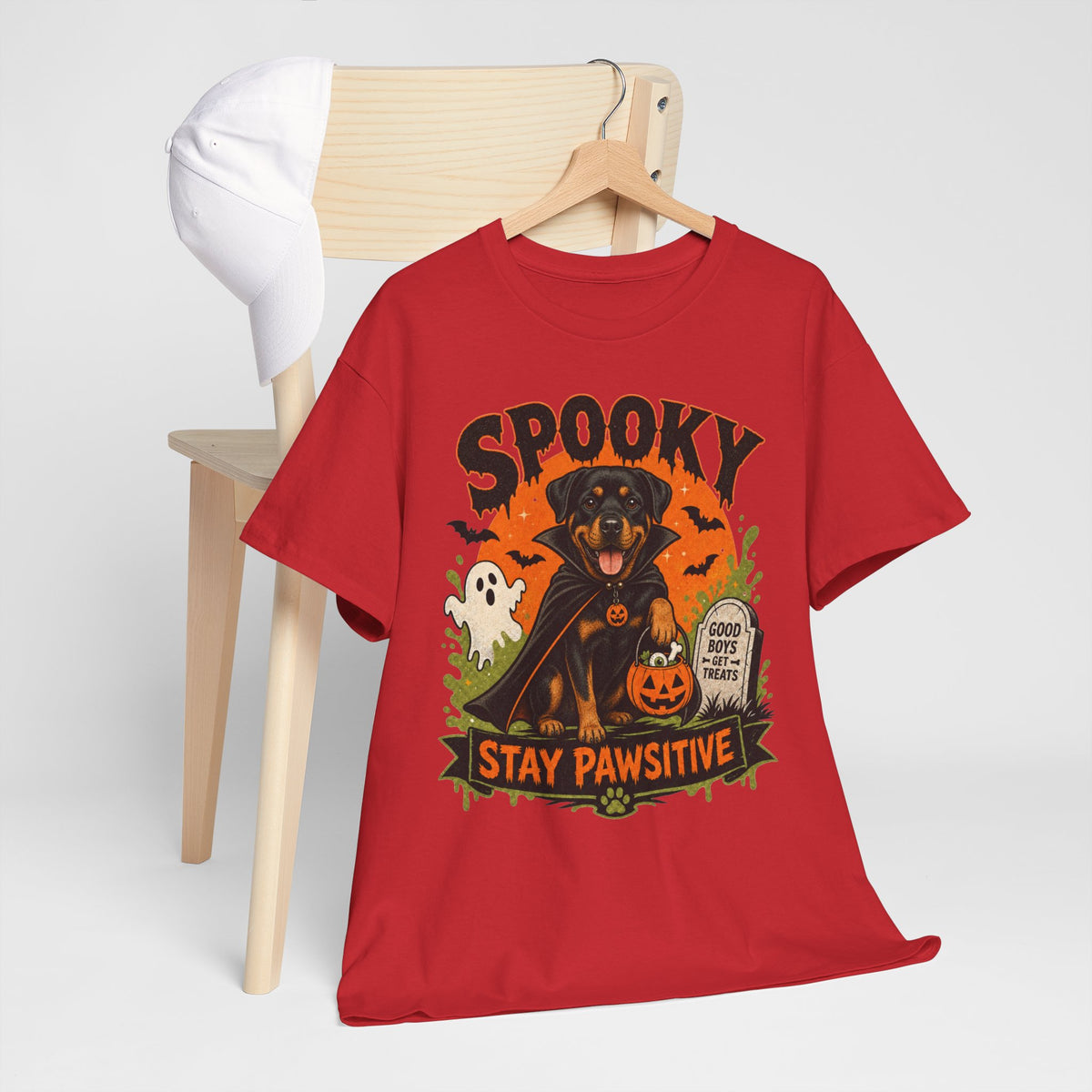 Spooky Stay Pawsitive Unisex T-Shirt