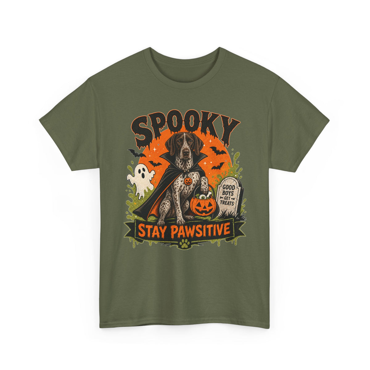 Spooky Stay Pawsitive Unisex T-Shirt