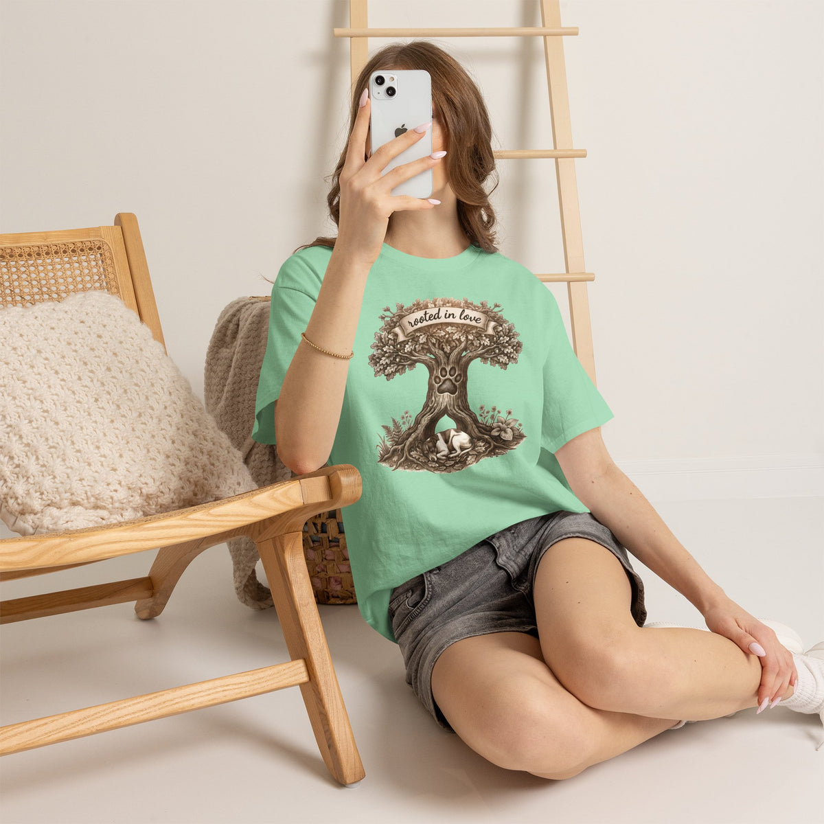 Rooted in Love Tree T-Shirt — Woodland Family & Pet Nature Tee