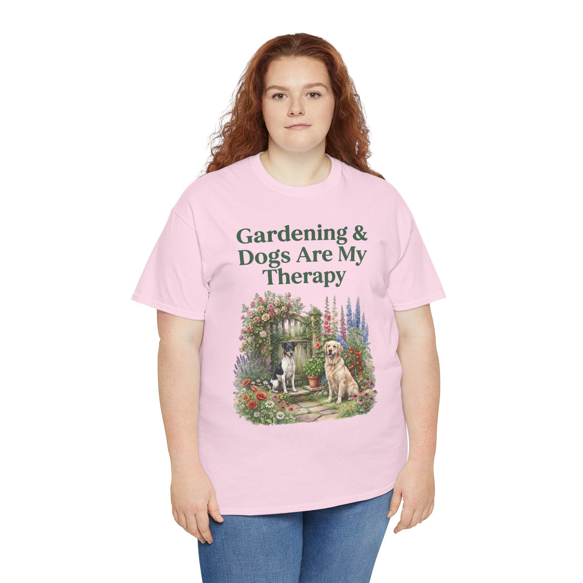 Gardening & Dogs Are My Therapy Unisex T-Shirt