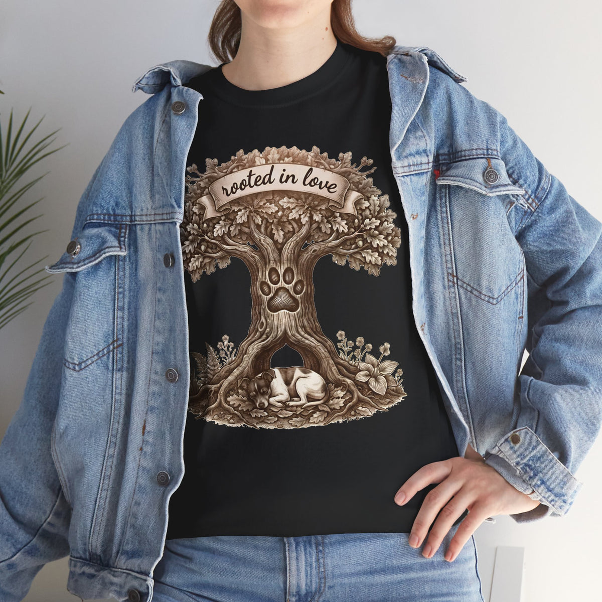 Rooted in Love Tree T-Shirt — Woodland Family & Pet Nature Tee