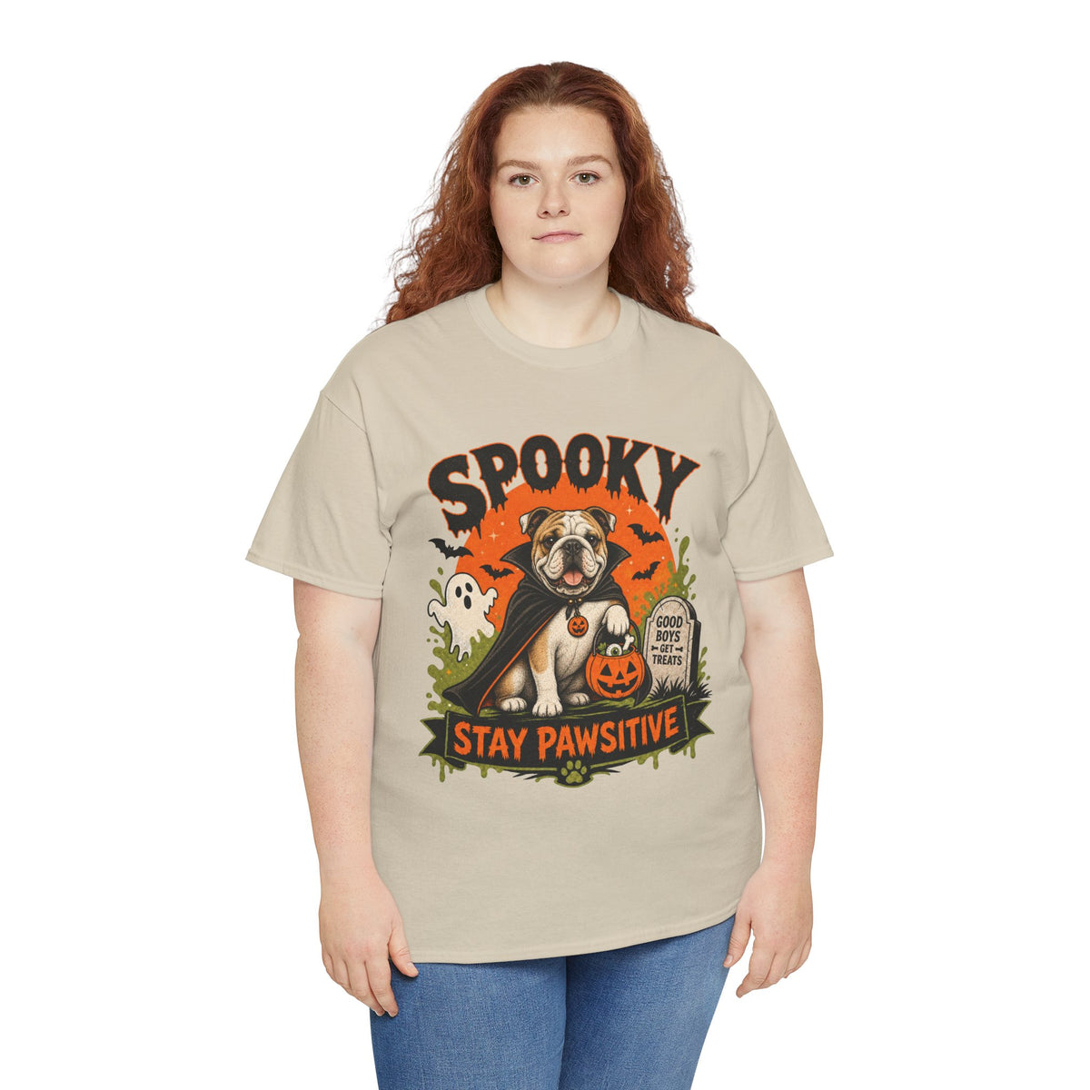 Spooky Stay Pawsitive Unisex T-Shirt