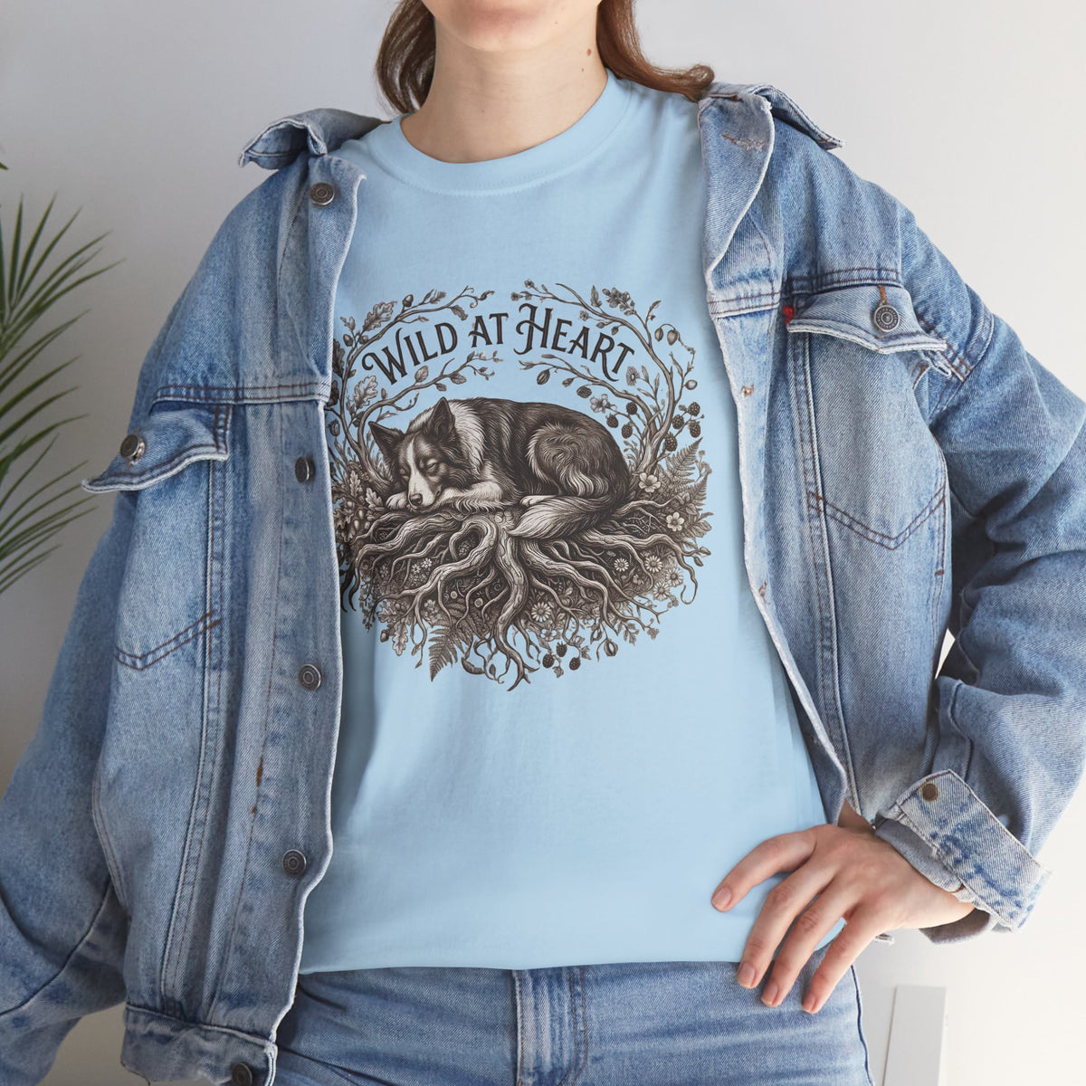 Wild at Heart  T‑Shirt —Border Collie Graphic Tee