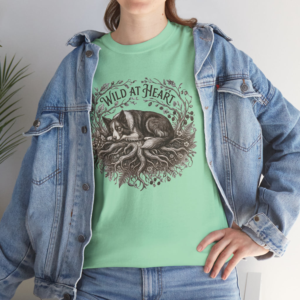 Wild at Heart  T‑Shirt —Border Collie Graphic Tee