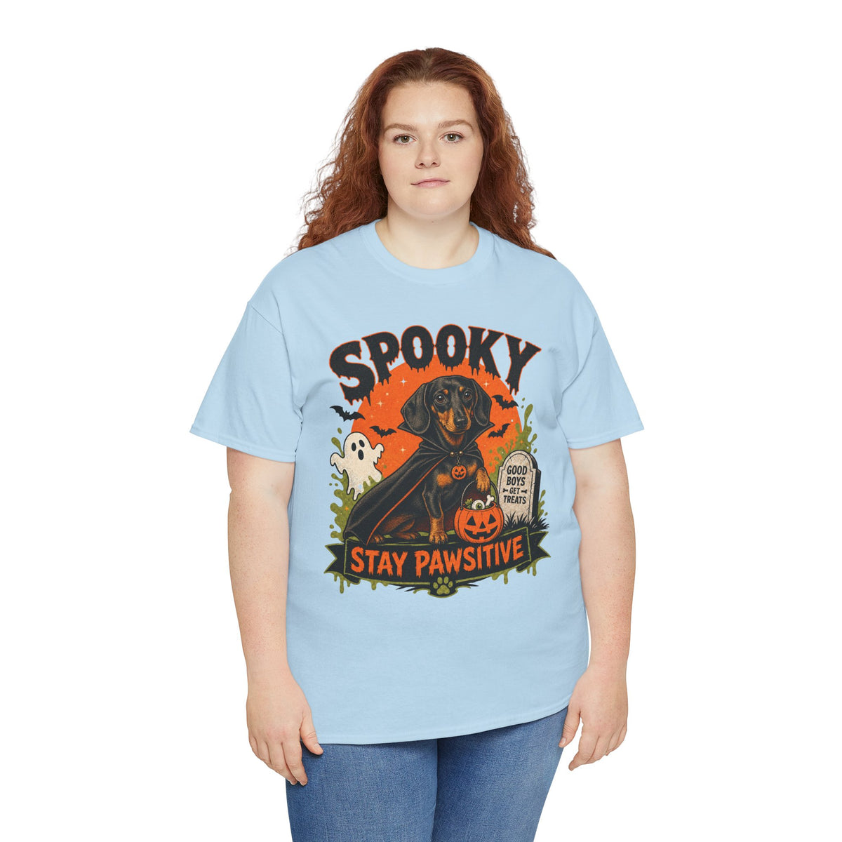 Spooky Stay Pawsitive Unisex T-Shirt