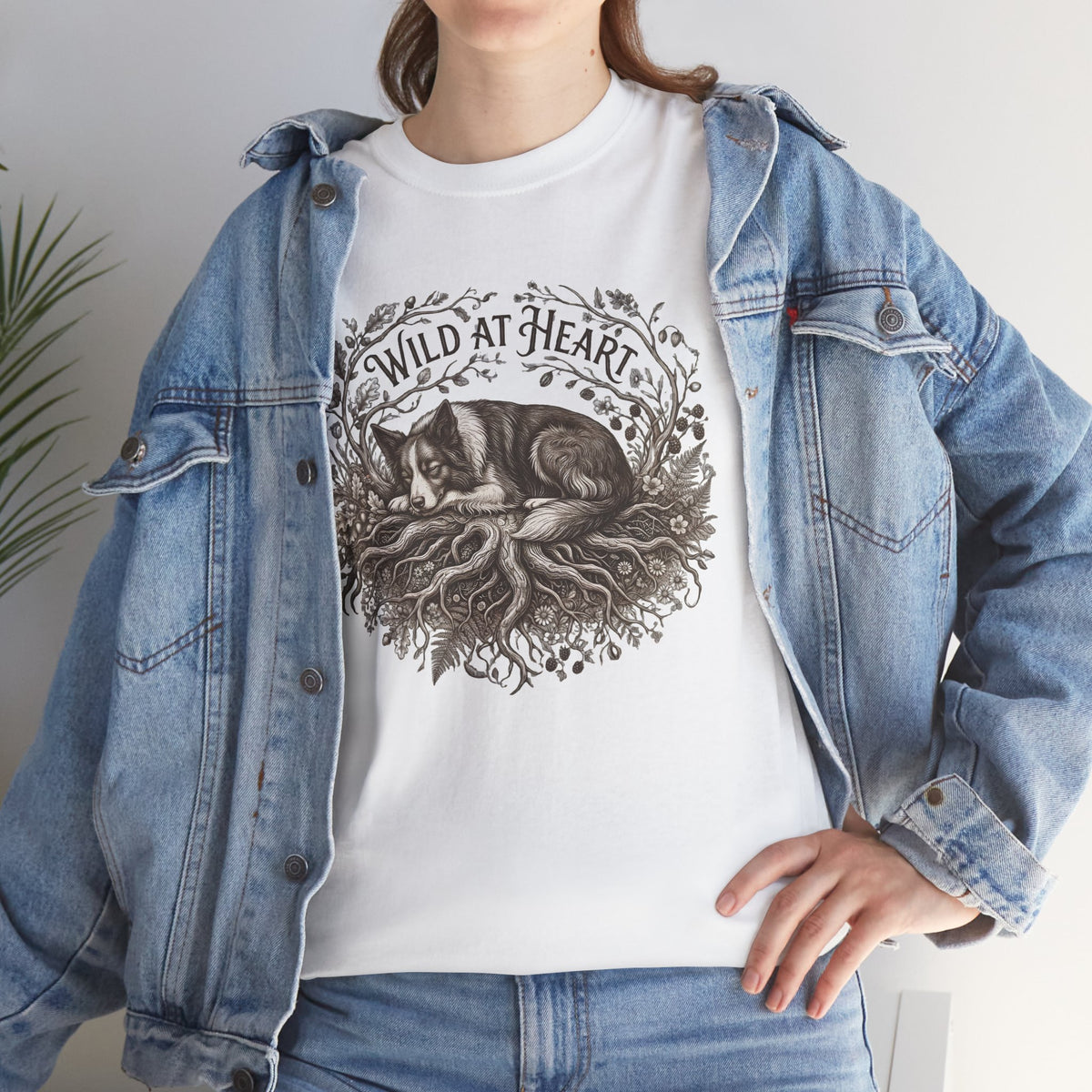 Wild at Heart  T‑Shirt —Border Collie Graphic Tee