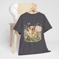 Golden Retriever Floral Tee — "Growing Wild & Free" Dog Lover Shirt