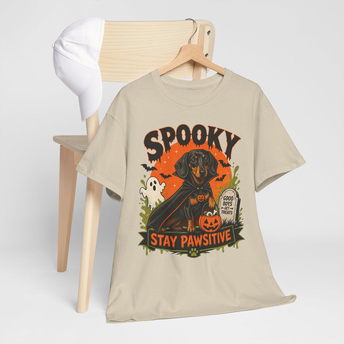 Spooky Stay Pawsitive Unisex T-Shirt