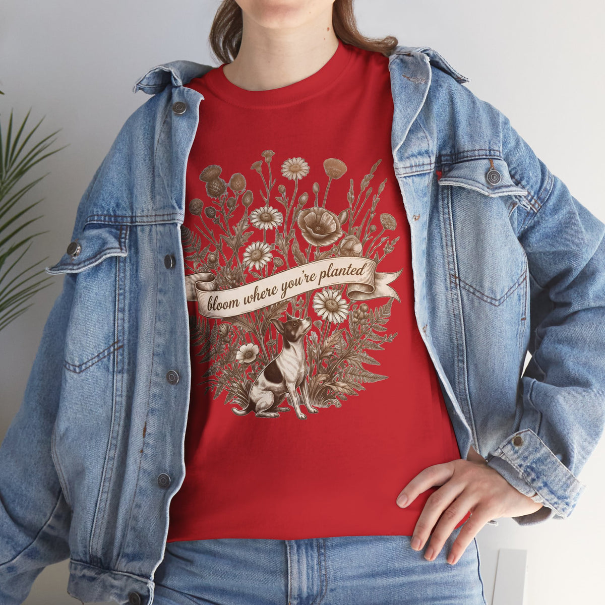 ‘Bloom Where You’re Planted’ Floral T‑Shirt