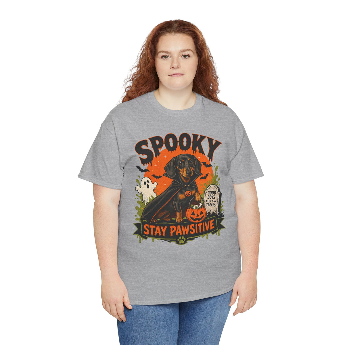 Spooky Stay Pawsitive Unisex T-Shirt
