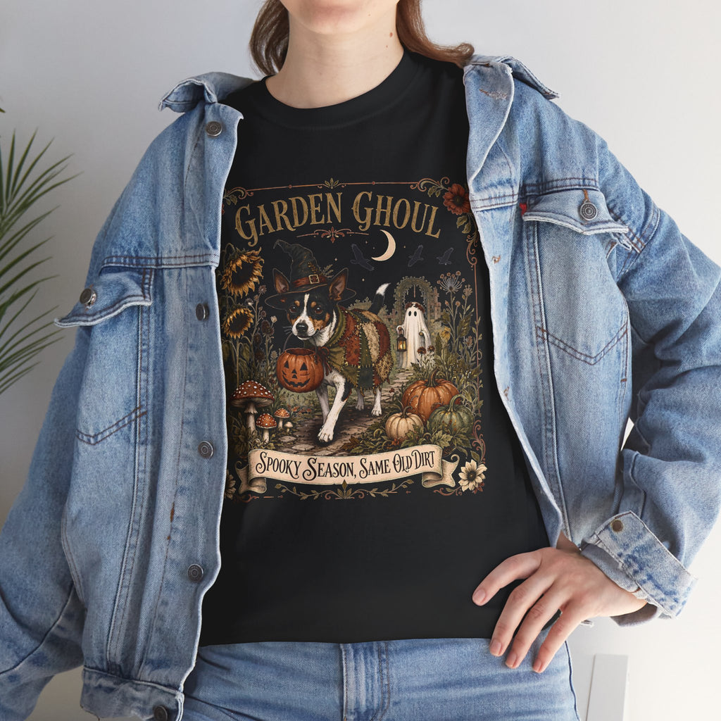Garden Ghoul Spooky Season Same Old Dirt Unisex T-Shirt Rat Terrier