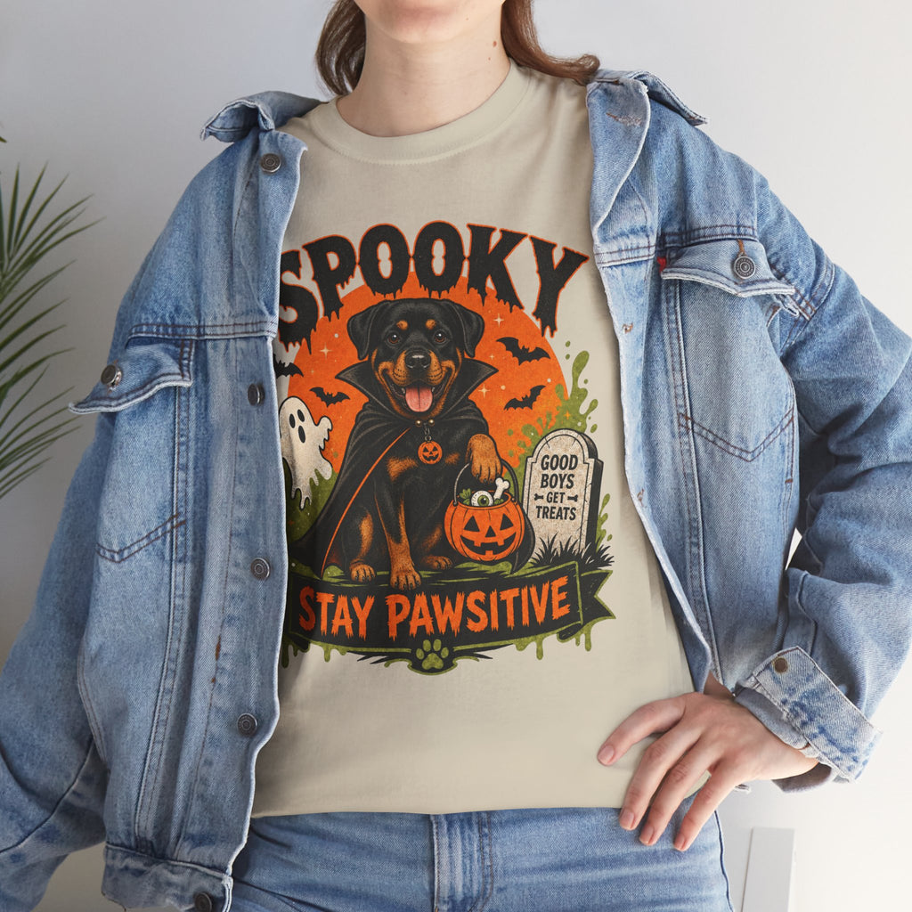 Spooky Stay Pawsitive Unisex T-Shirt