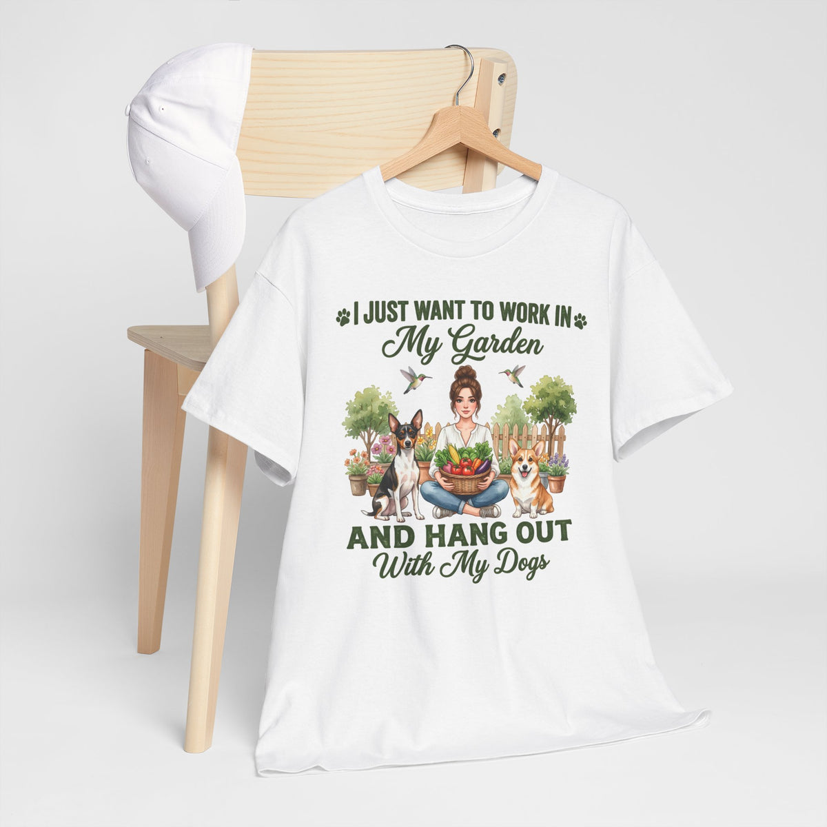 I Just Want to Work in My Garden and Hang Out With My Dogs Unisex T-Shirt
