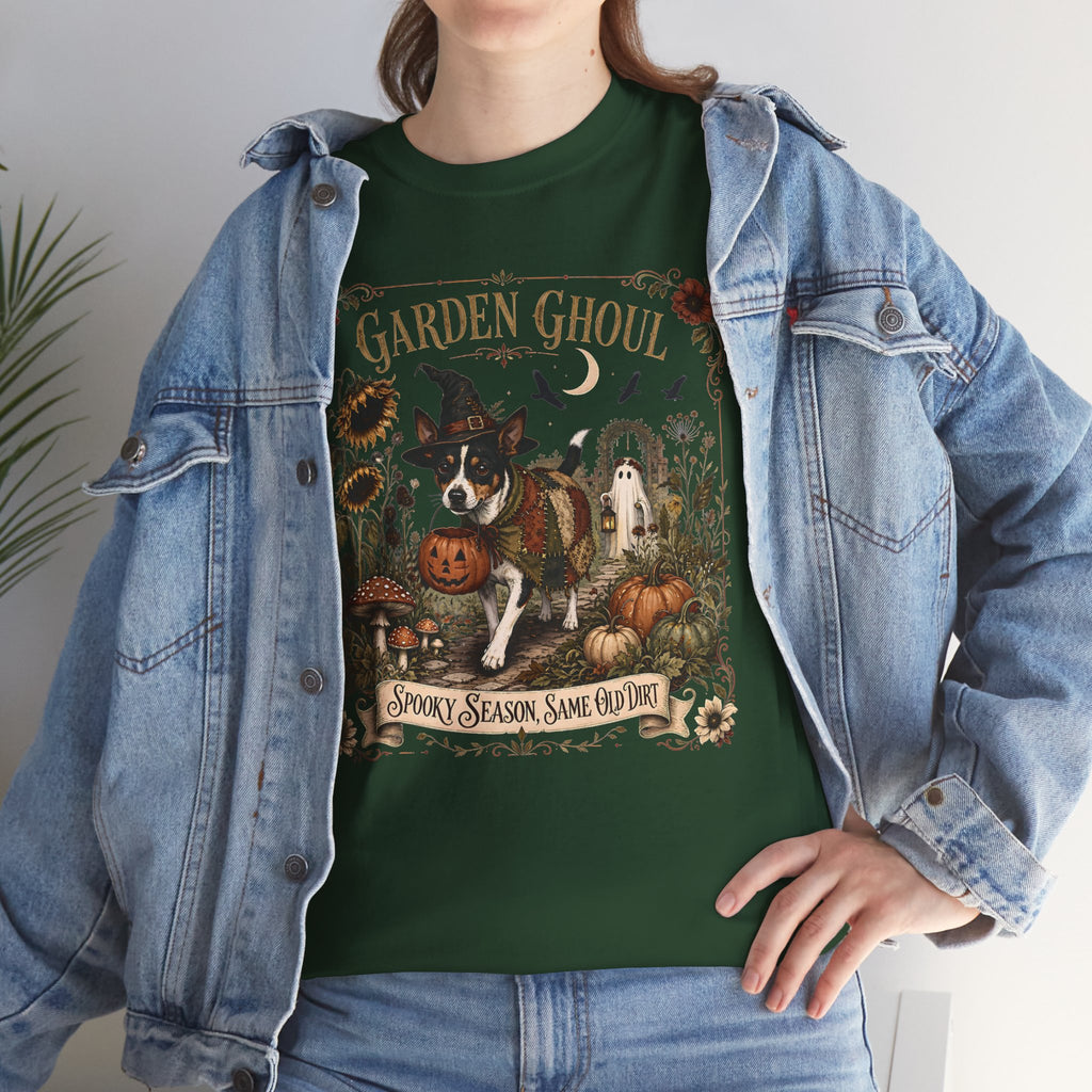 Garden Ghoul Spooky Season Same Old Dirt Unisex T-Shirt Rat Terrier