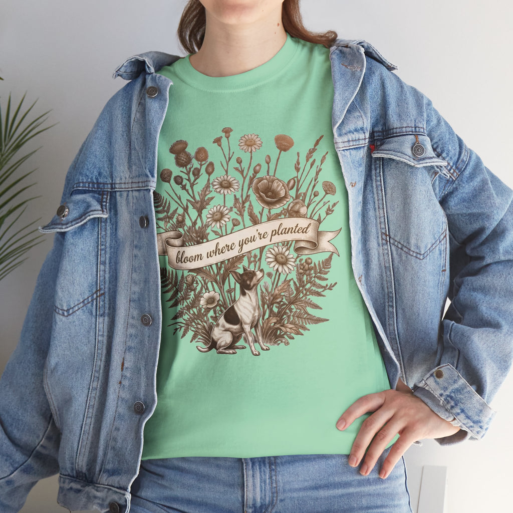 ‘Bloom Where You’re Planted’ Floral T‑Shirt