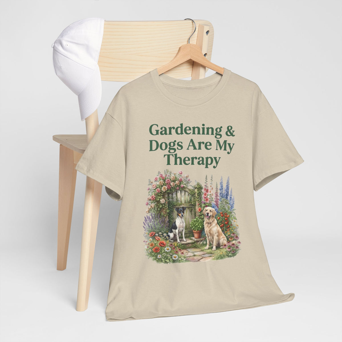 Gardening & Dogs Are My Therapy Unisex T-Shirt