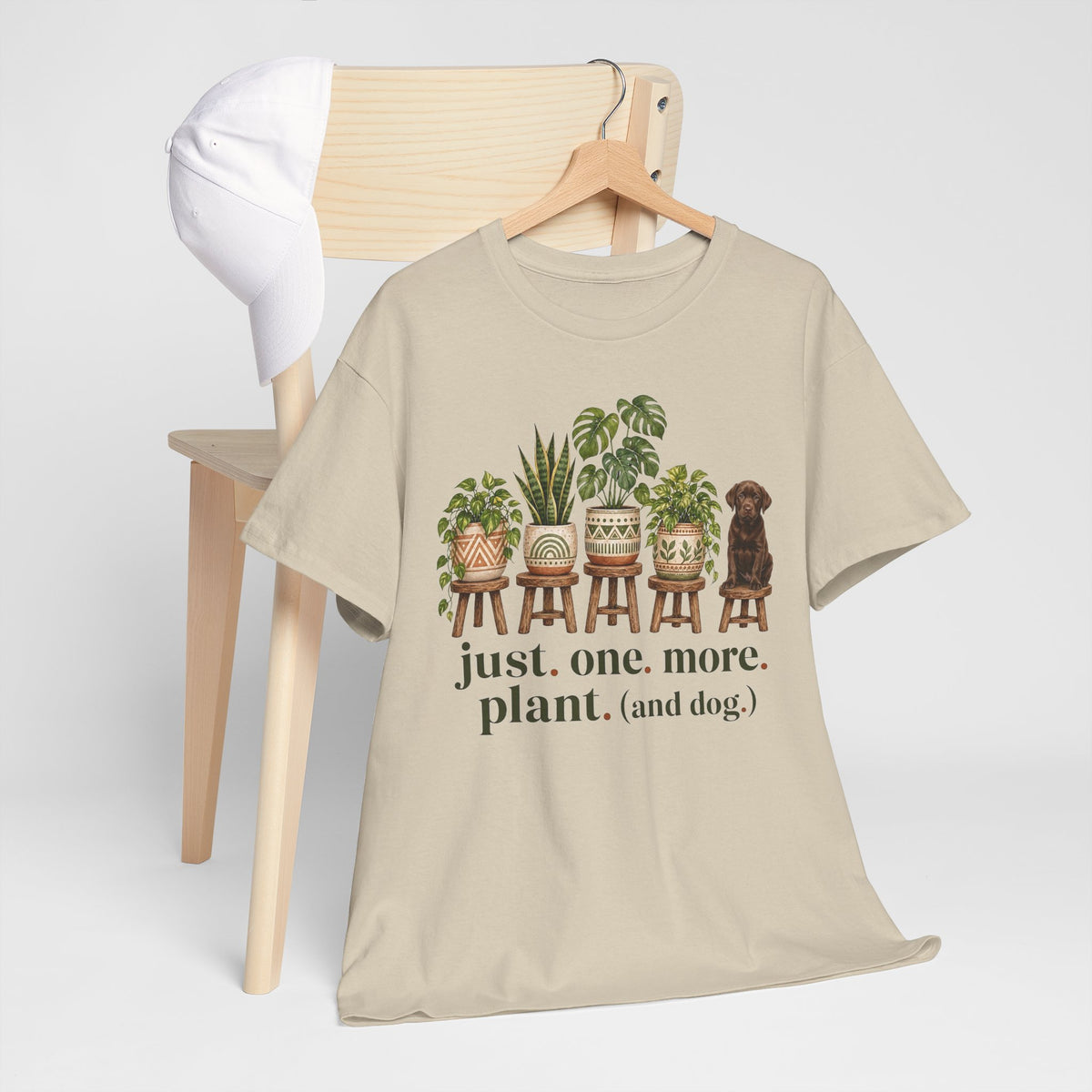 Just. One. More. Plant. (And Dog.) Unisex T-Shirt Chocolate Lab
