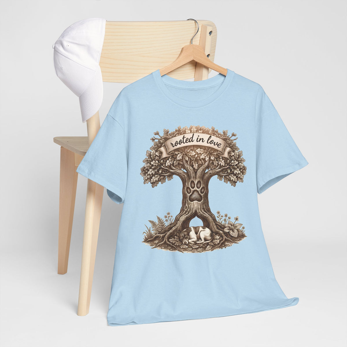 Rooted in Love Tree T-Shirt — Woodland Family & Pet Nature Tee