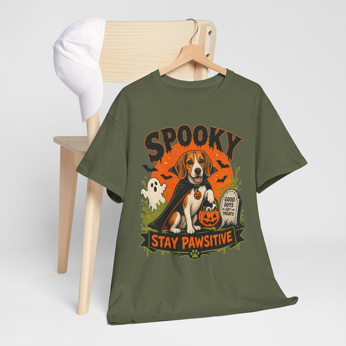 Spooky Stay Pawsitive Unisex T-Shirt