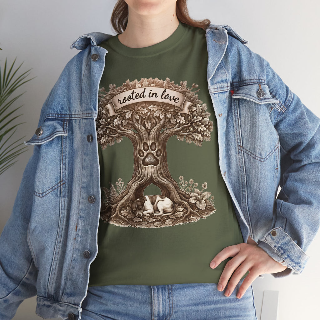 Rooted in Love Tree T-Shirt — Woodland Family & Pet Nature Tee