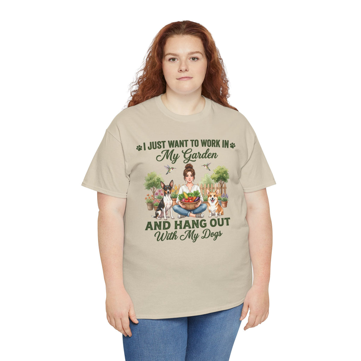 I Just Want to Work in My Garden and Hang Out With My Dogs Unisex T-Shirt