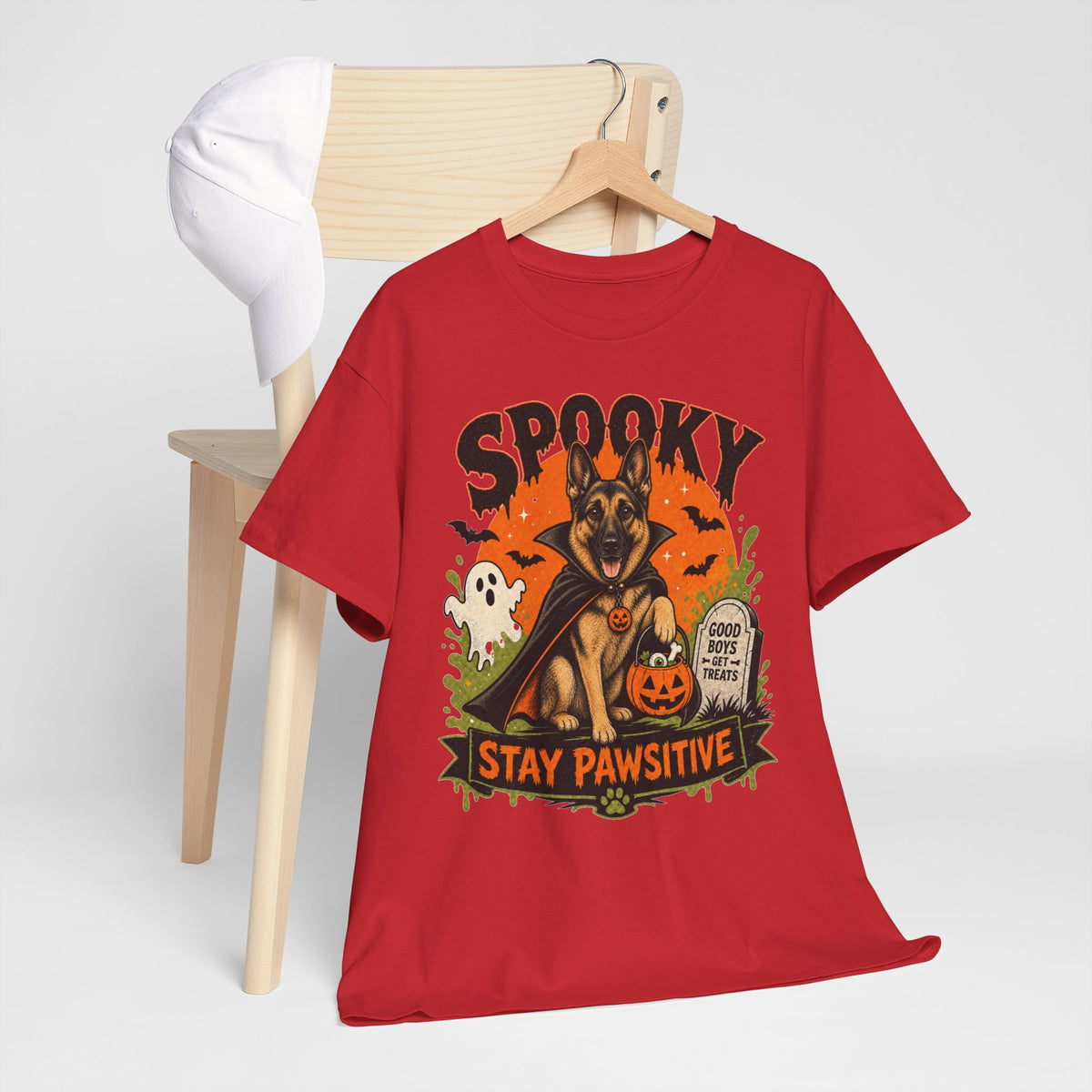 Spooky Stay Pawsitive Unisex T-Shirt