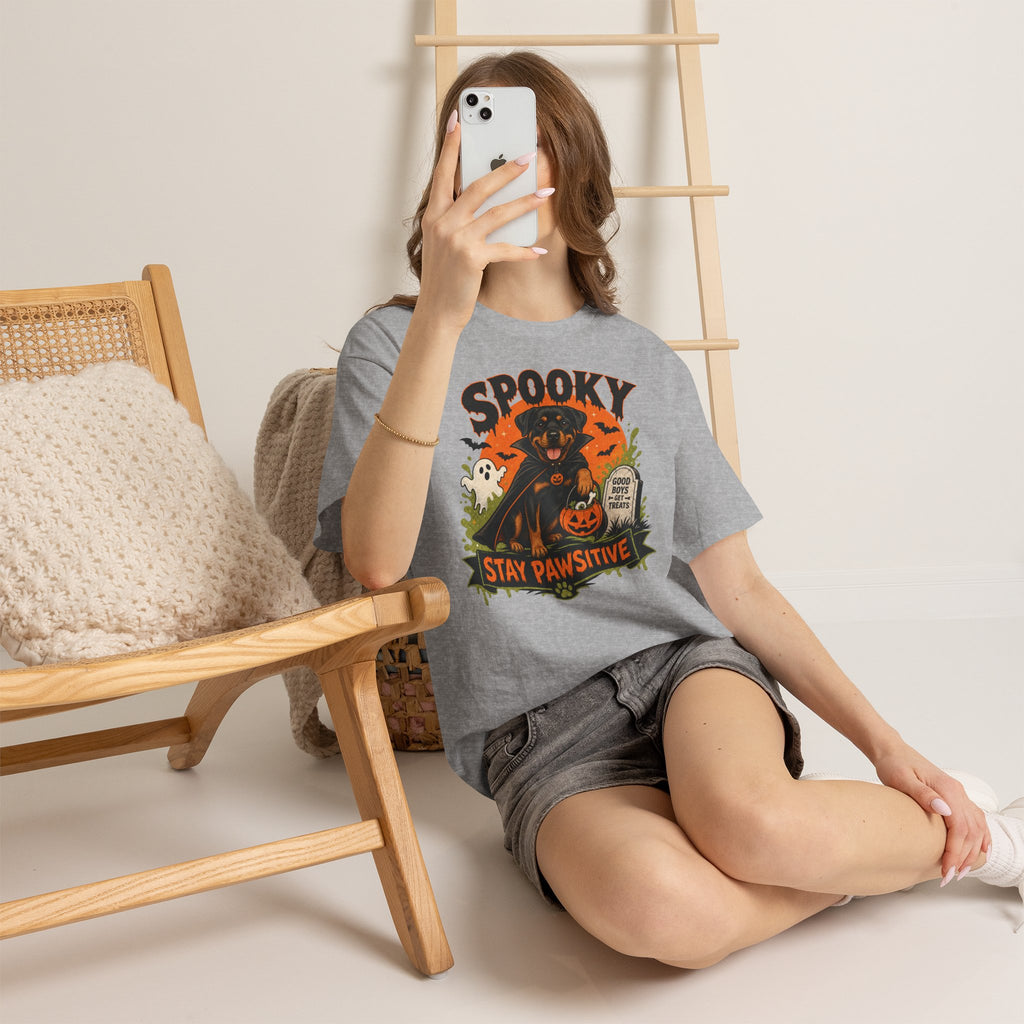 Spooky Stay Pawsitive Unisex T-Shirt