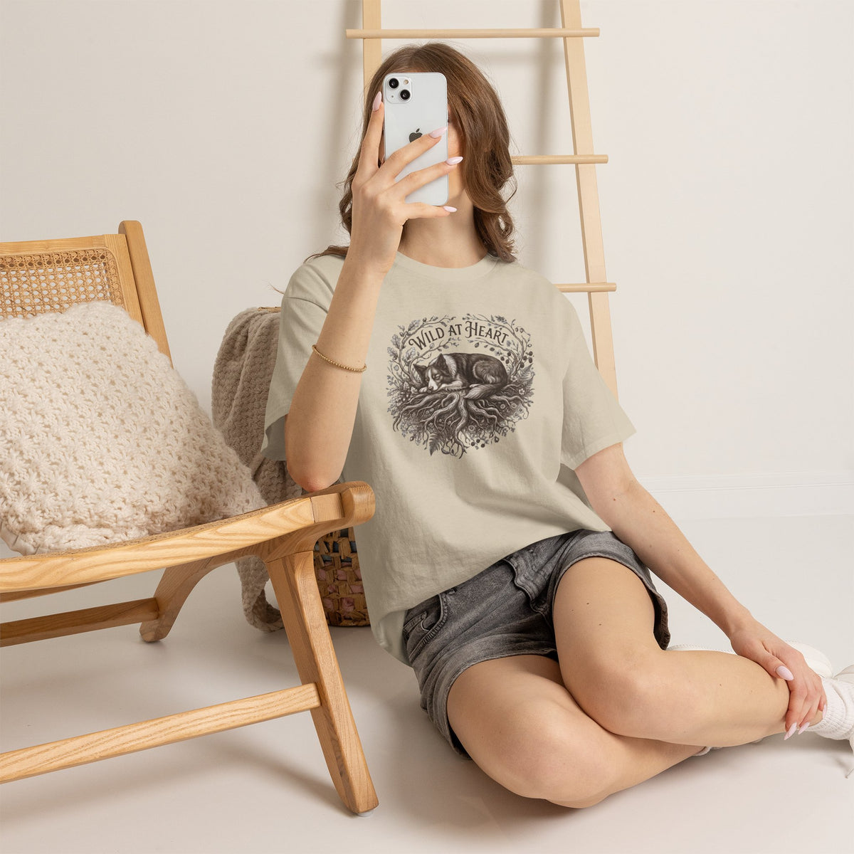 Wild at Heart  T‑Shirt —Border Collie Graphic Tee